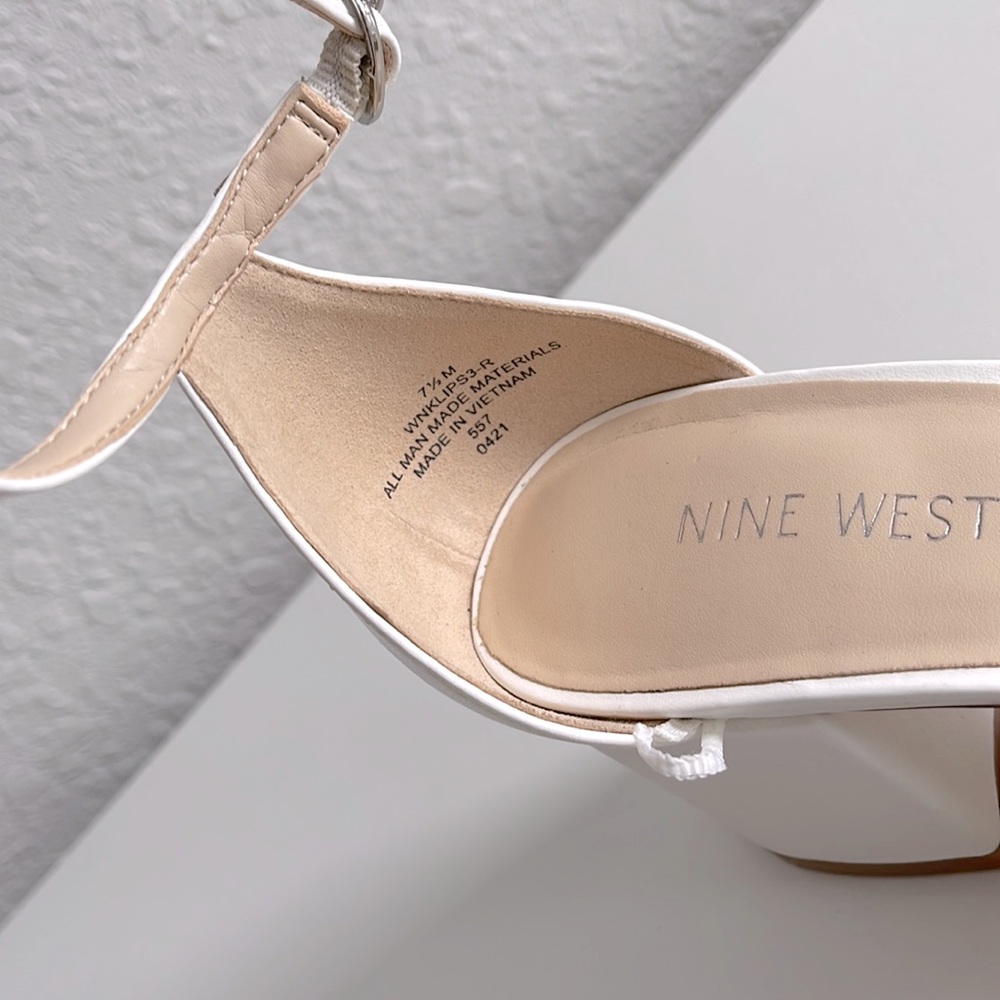 Nine West White Block heels - Picture 10 of 10